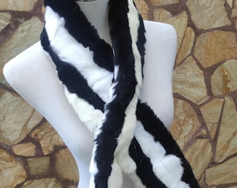 Fur scarves, fur scarf womens, rex rabbit fur scarf, fur collar