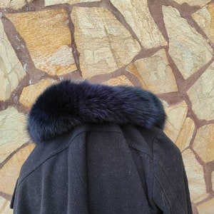 Fur trim for hood, blue fox fur collar, fur collar