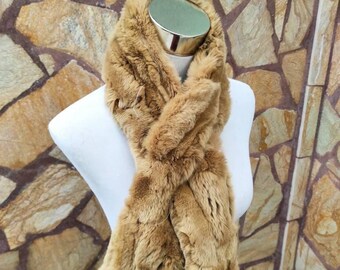 Fur scarves, fur scarf womens, rex rabbit fur scarf, fur collar