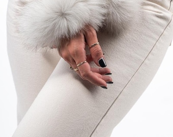 Fur cuffs, fur cuffs for wrists, fox fur cuffs