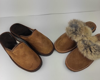Fur slippers,sheepskin slippers,leather slippers,fur slippers for couple