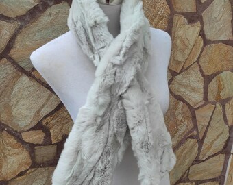 Fur scarves, fur scarf womens, rex rabbit fur scarf, fur collar
