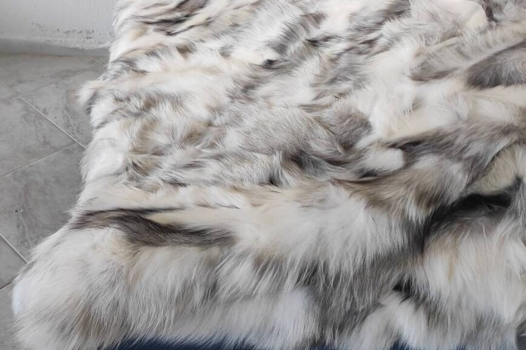 Real Fox Fur Throw Personalized Genuine Fur Throw Rug Housewarming Gift