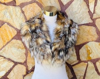 Natural Fur Collar • Real Fox Fur Collar • Real Fur Scarf • Fur Wrap • Fur Shawl