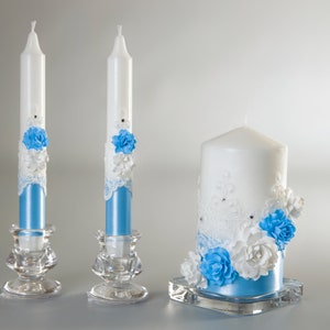 Unity ceremony decorative candle set with holders for wedding Couple candles gift