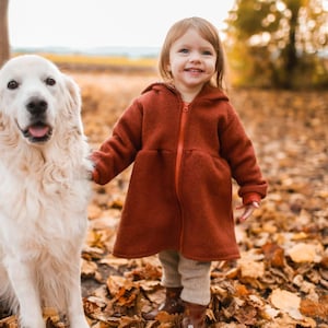 Custom-made boiled wool coat | Girls&#39; coat | Girls&#39; jacket | Girls&#39; transition jacket | Girls&#39; winter jacket | Girls&#39; gift idea