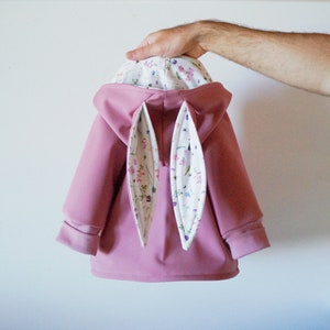 Softshell jacket with rabbit ears as desired | Rain jacket with rabbit ears | Windbreaker | Outdoor jacket | Raincoat | Transitional jacket