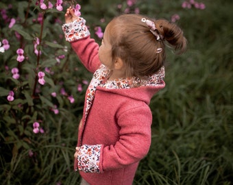 Personalized boiled wool jacket for babies & children | Transitional jacket made of boiled wool | Handmade baby jacket and children's coat