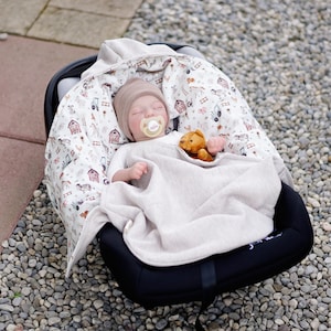 Manta portabebé ligera | Manta envolvente de punto gofre | Manta Maxi Cosi | Primavera | Verano | Regalo de baby shower | Manta ligera
