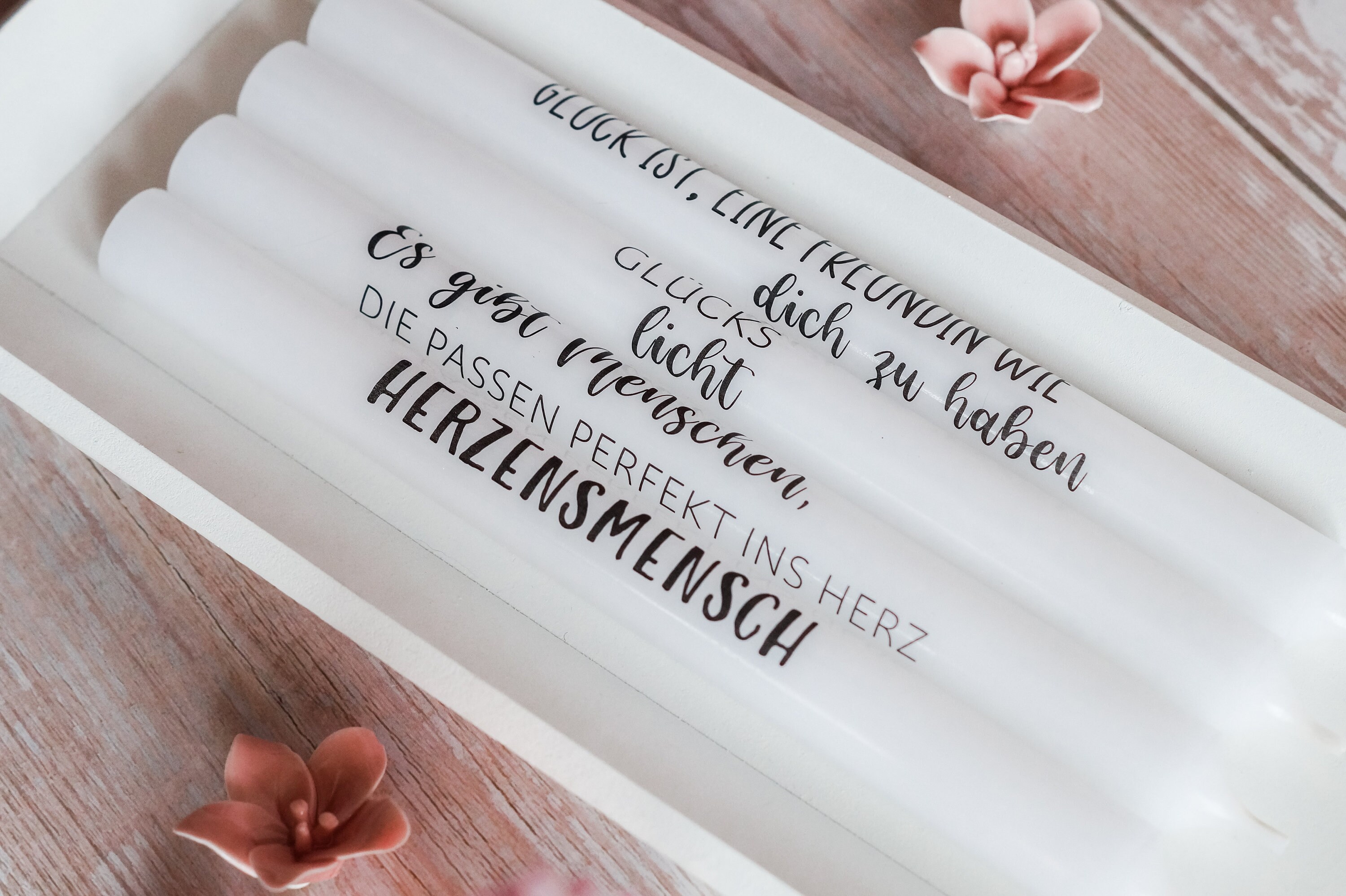 Kerze mit Spruch Kerzen mit Schriftzug Kerzentattoo Etsy