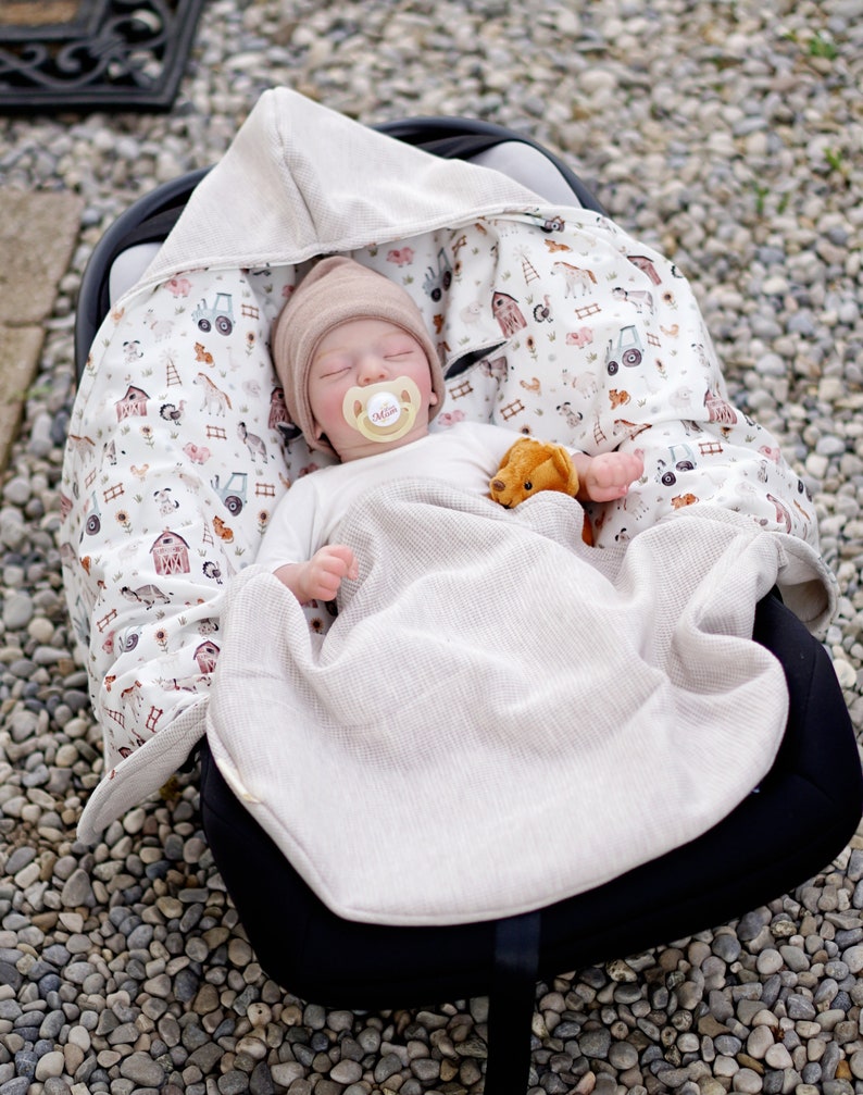 Einschlagdecke Babyschale | La Dresseria