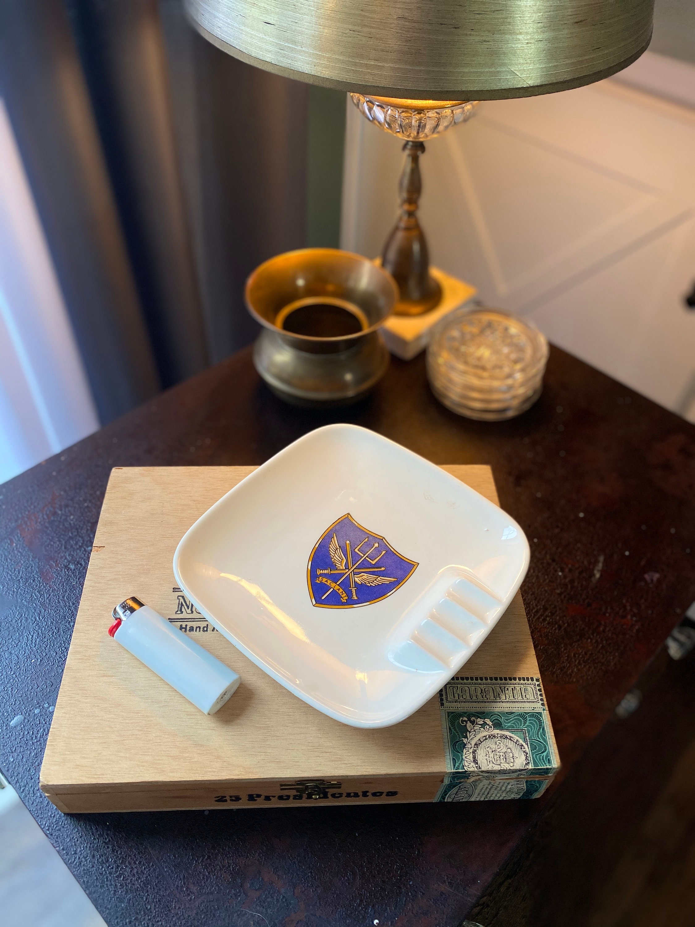 SACLANT Ceramic Ashtray Military NATO Memorabilia Ashtray Etsy