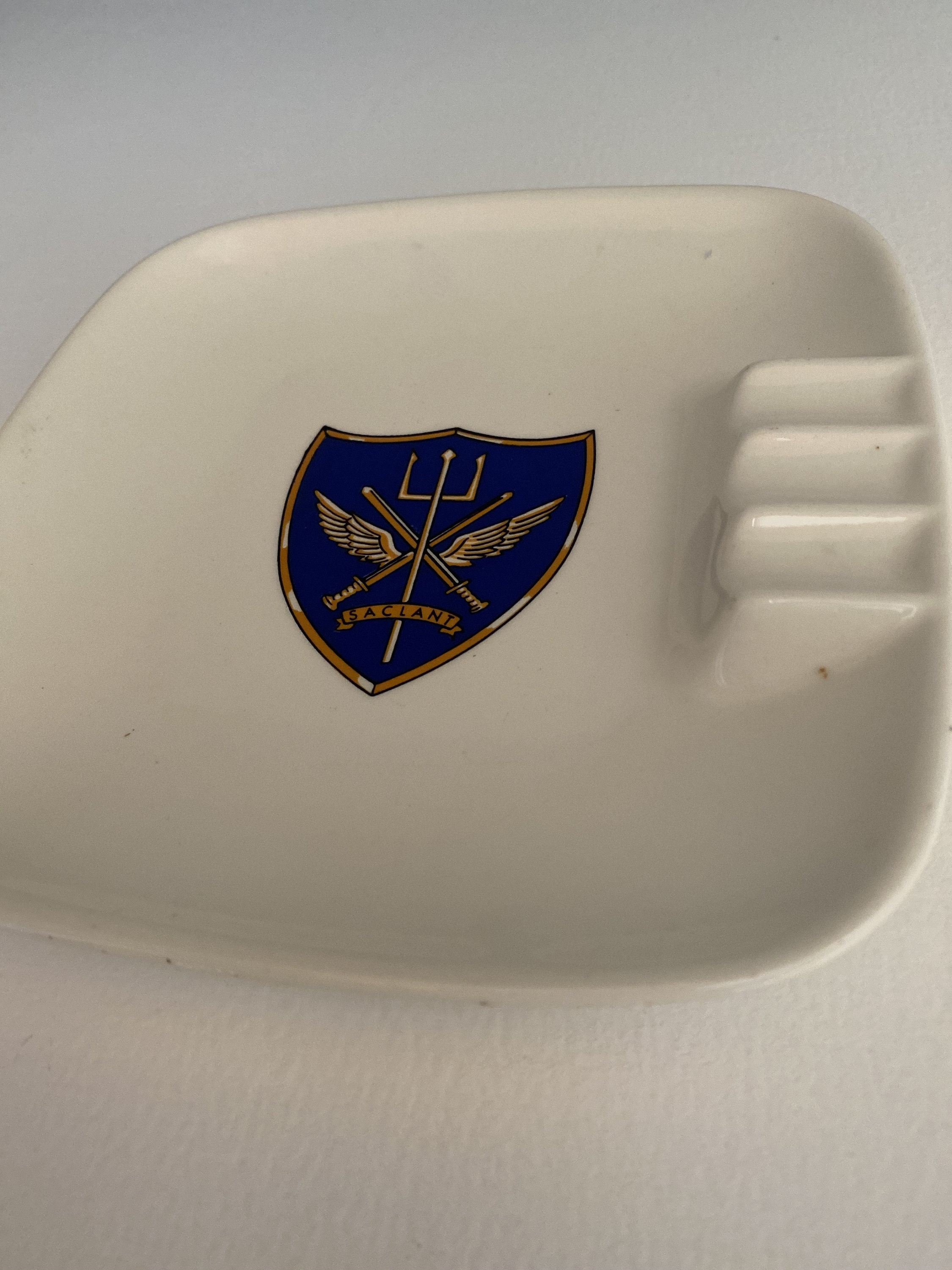 SACLANT Ceramic Ashtray Military NATO Memorabilia Ashtray Etsy