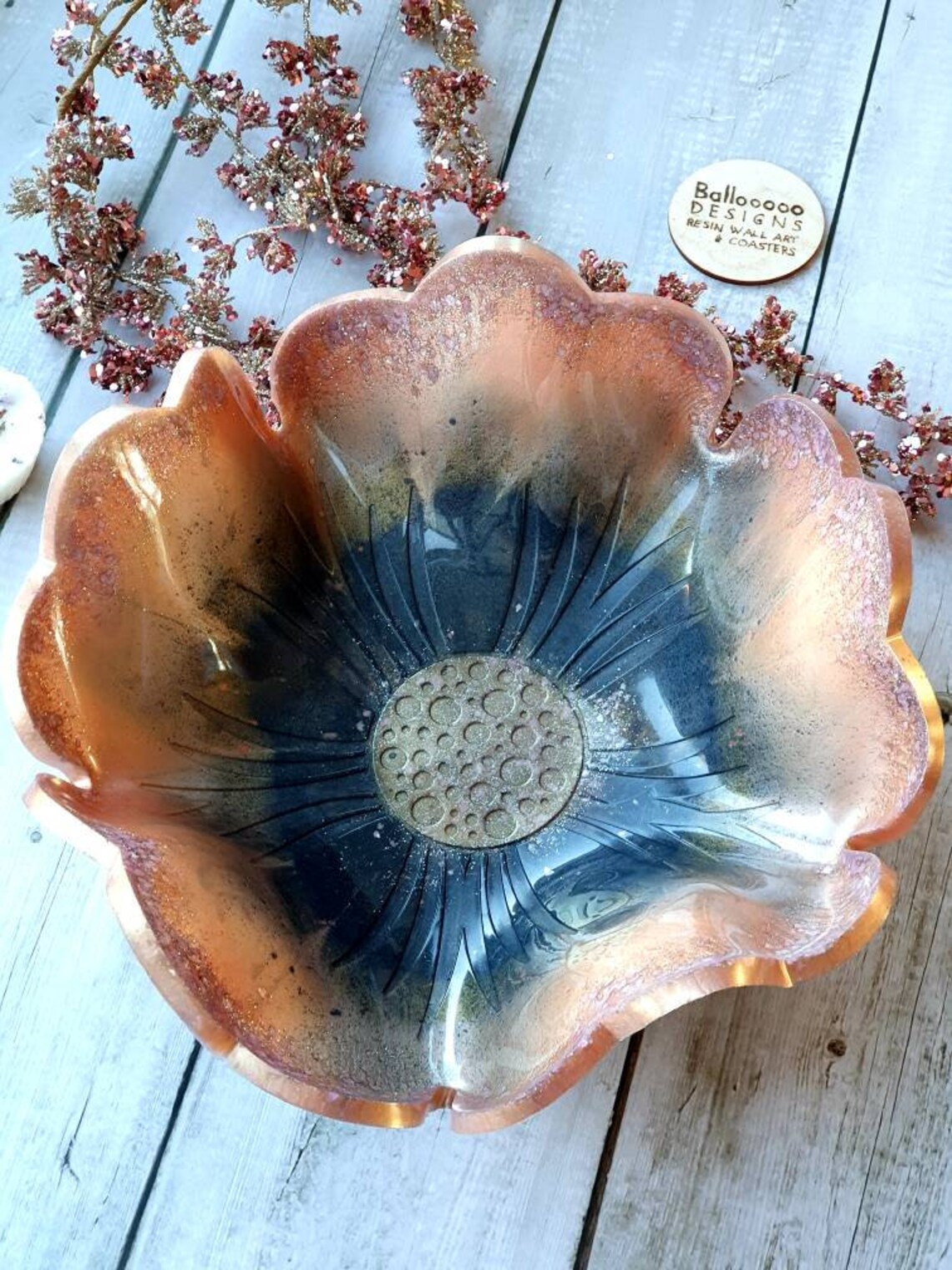 Custom resin fruit bowl flower shaped bowl decorative bowl Etsy