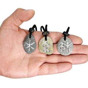 Binding Runes Necklace Set of wisdom & Strength Handmade Binding Runes ...