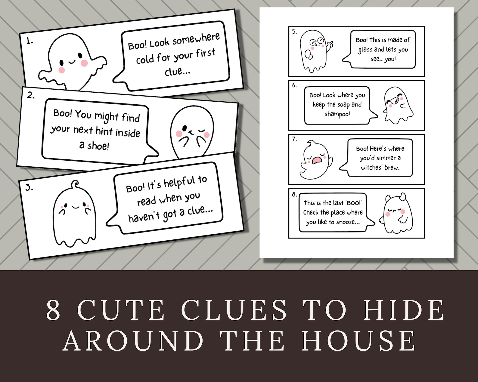 Boo Basket Scavenger Hunt: Halloween Printable Clues (PDF) - Etsy