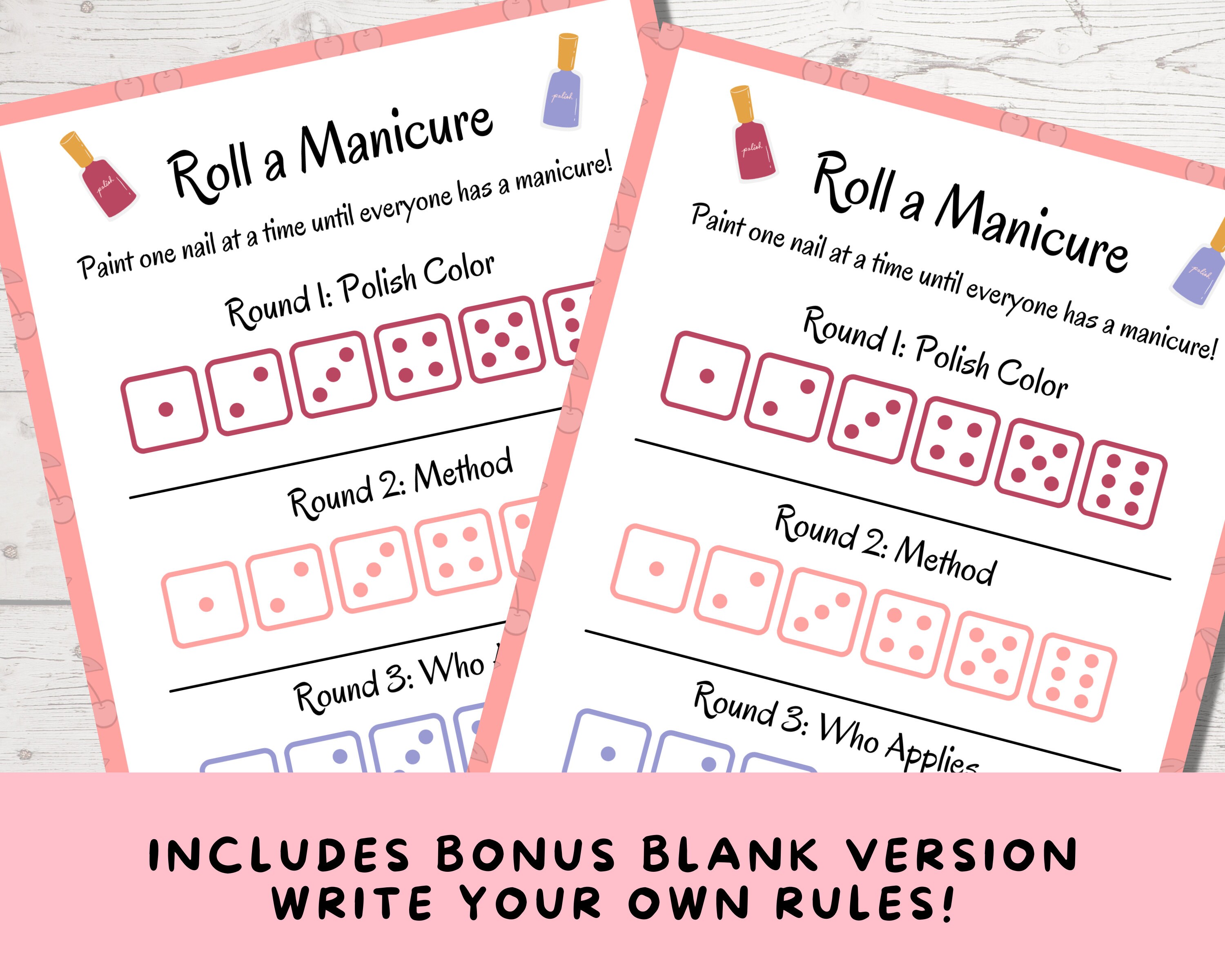 Spa Party Game, Printable Slumber Party Game for Teen & Tween Girls