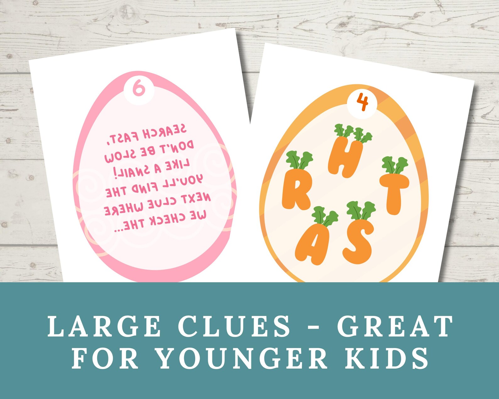 Easter Egg Hunt Puzzle: Printable Scavenger Hunt Game for Kids (PDF ...