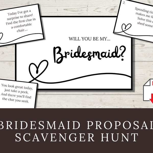 Proposal Scavenger Hunt Etsy