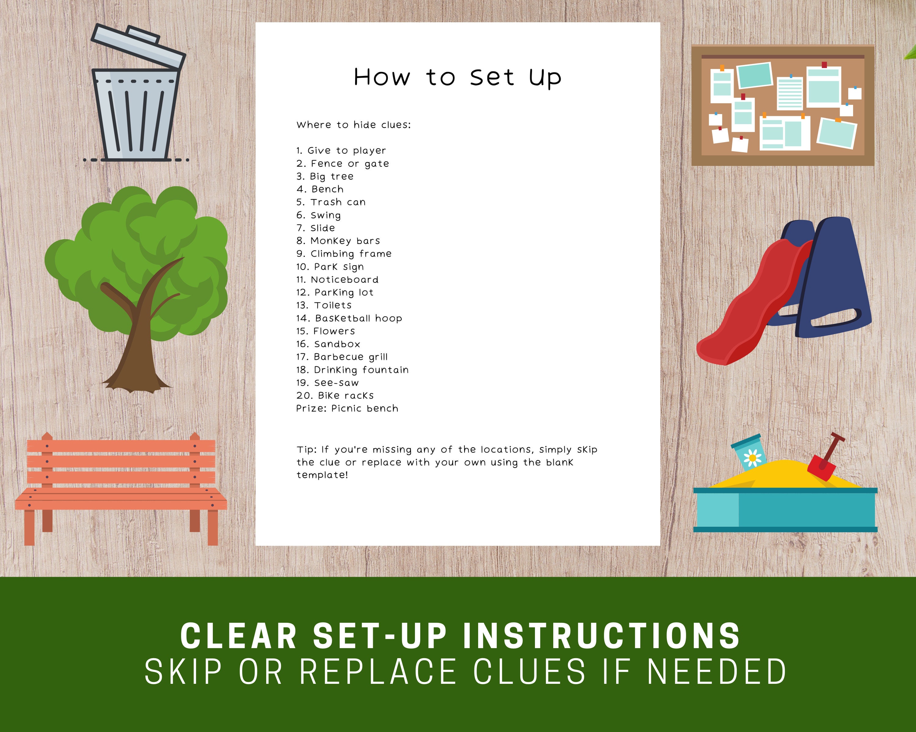Park Scavenger Hunt Clues printable Outdoor Scavenger Hunt Etsy UK