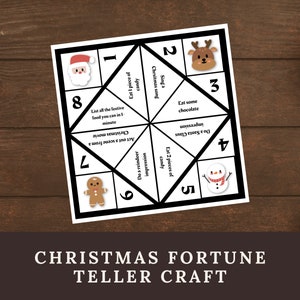 Printable Christmas Fortune Teller for Kids, Cootie Catcher Craft ...