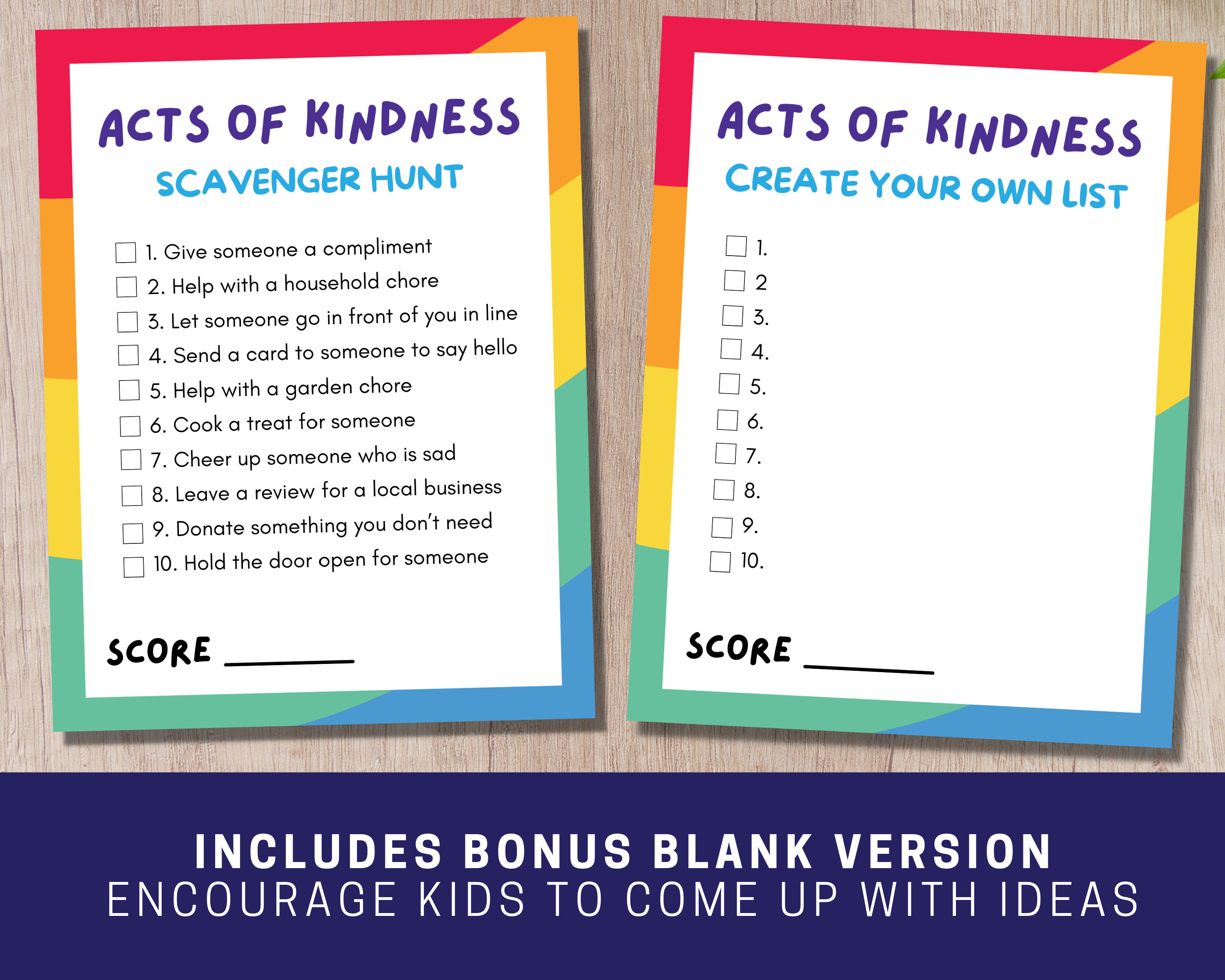 Acts of Kindness Scavenger Hunt for Kids printable Random | Etsy
