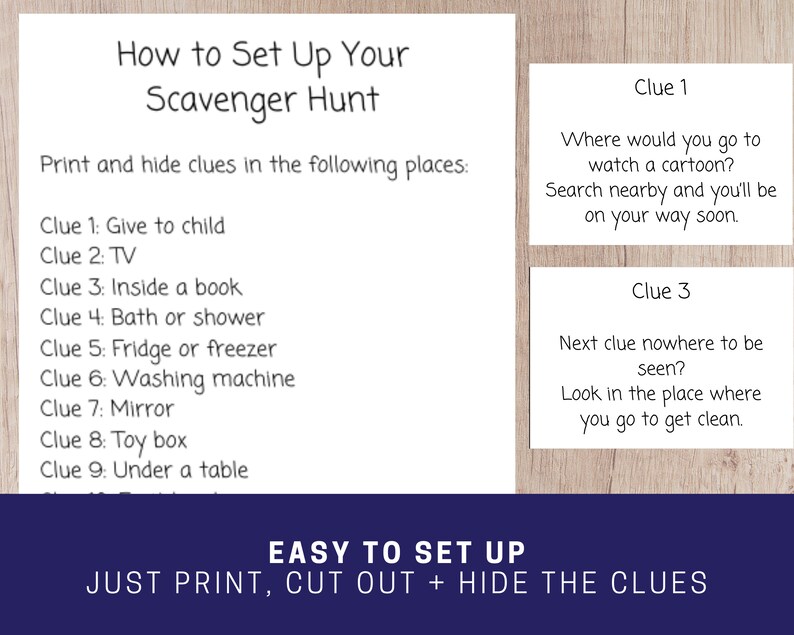 at home scavenger hunt with rhyming clues printable indoor etsy
