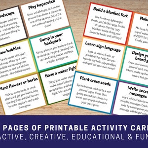 Printable Activity Card Bundle for Kids 84 Cards Indoor and - Etsy