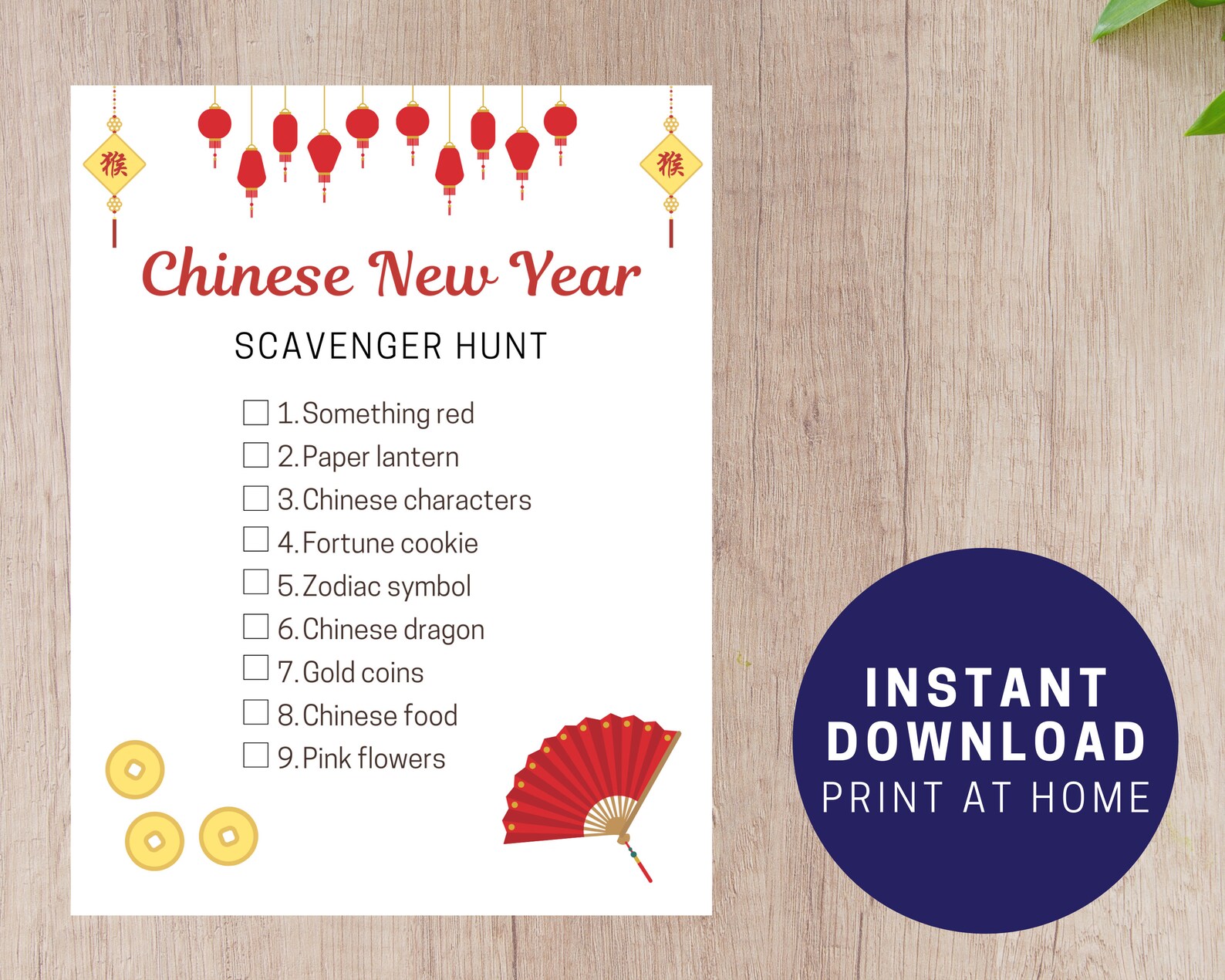 happy chinese new year scavenger hunt