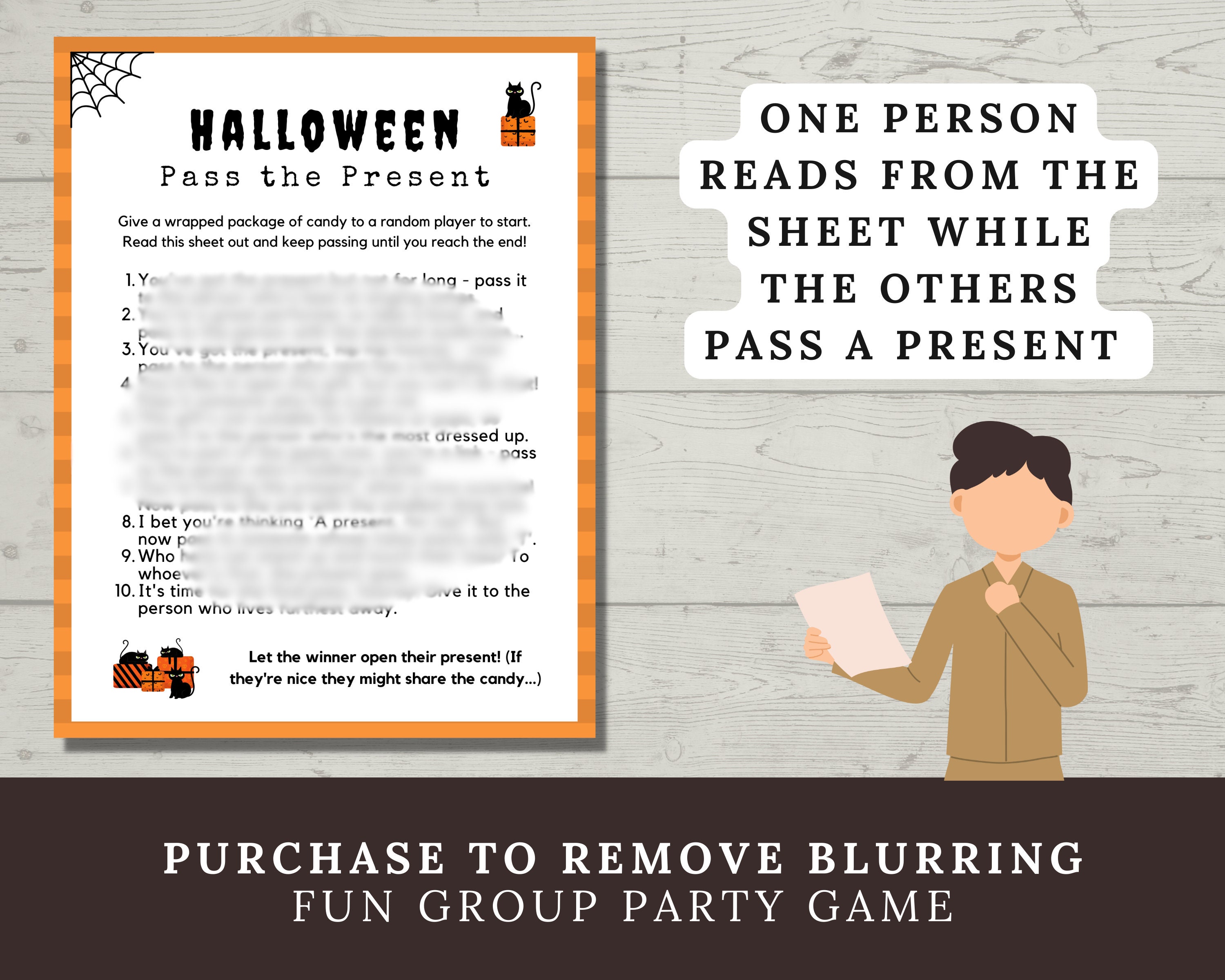 Printable Halloween Pass the Present Game: Party Activity (PDF) - Etsy