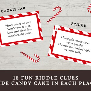Candy Cane Treasure Hunt for Kids: Christmas Scavenger Hunt Game ...