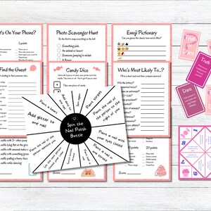 20 Slumber Party Games, Printable Sleepover Games for Teens & Tweens, Pajama Party Games, Sweet 16 Birthday Party Ideas for Girls