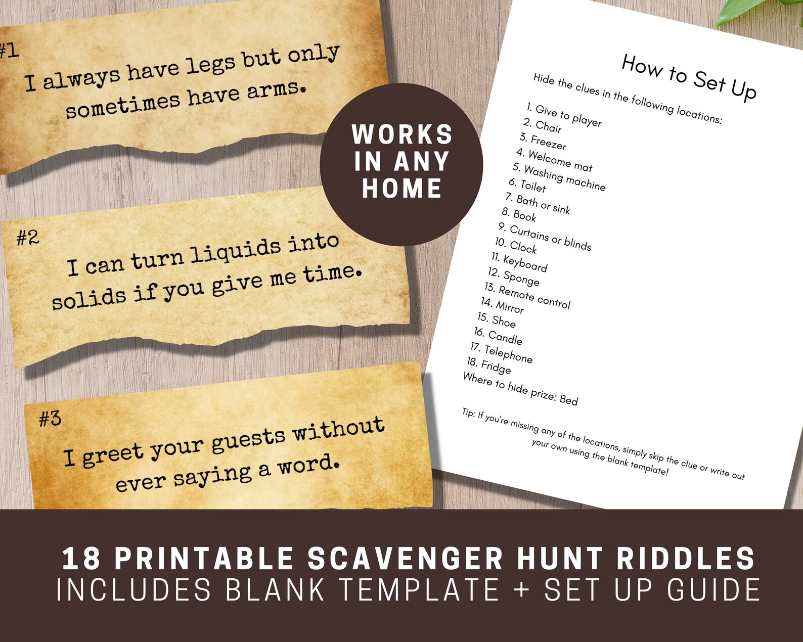 Printable Scavenger Hunt Riddles for Teens Kids and Adults - Etsy