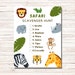 Safari Scavenger Hunt Printable, Safari Party Game/activity, Safari ...