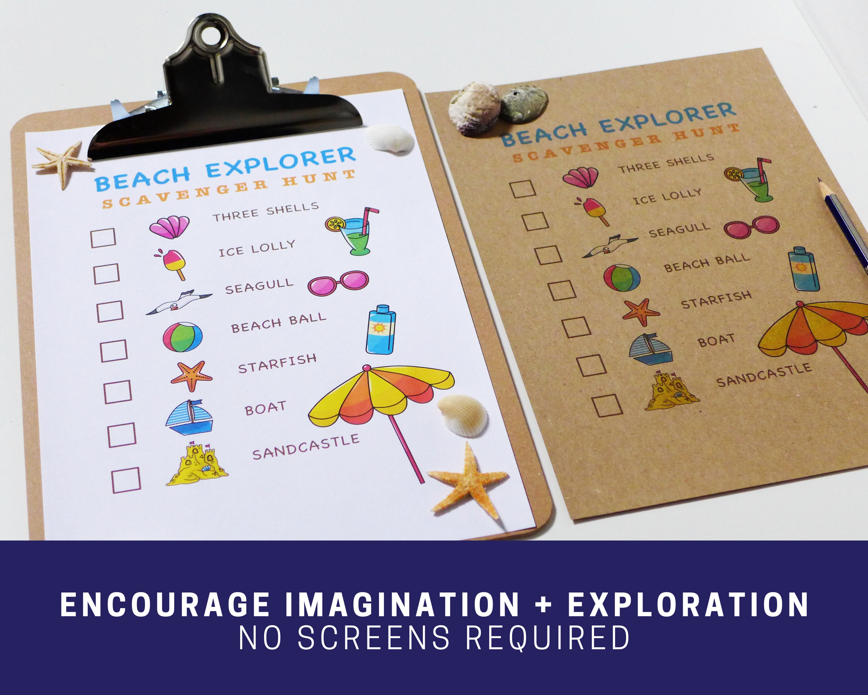 Beach Explorer Scavenger Hunt Printable Vacation Scavenger | Etsy