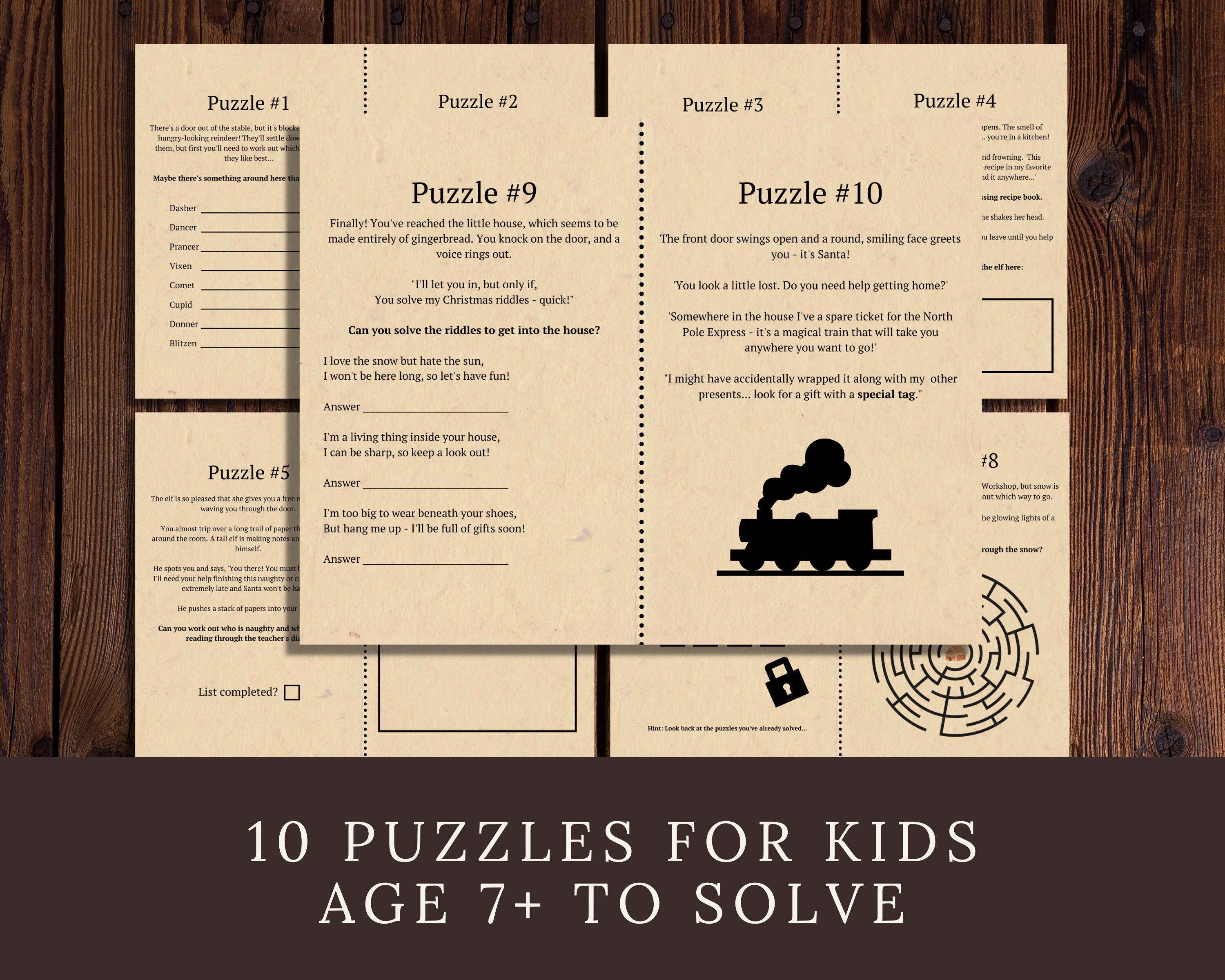 Christmas Eve Escape Room for Kids, Printable Escape Room, Holiday Escape Game, Christmas Eve