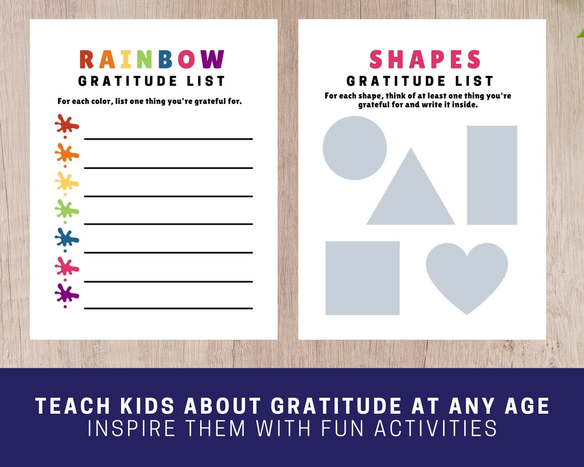 Printable Gratitude Bundle for Kids Gratitude Worksheets - Etsy