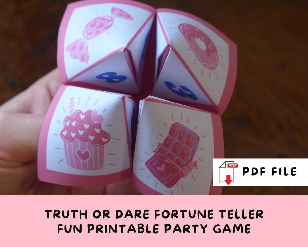 Printable Truth or Dare Fortune Teller for Teenage Girls & Tweens