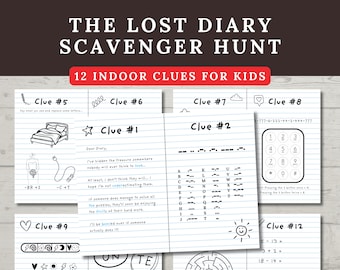 Printable Escape Room Style Scavenger Hunt for Kids: Indoor Puzzle Clues (Printable PDF)