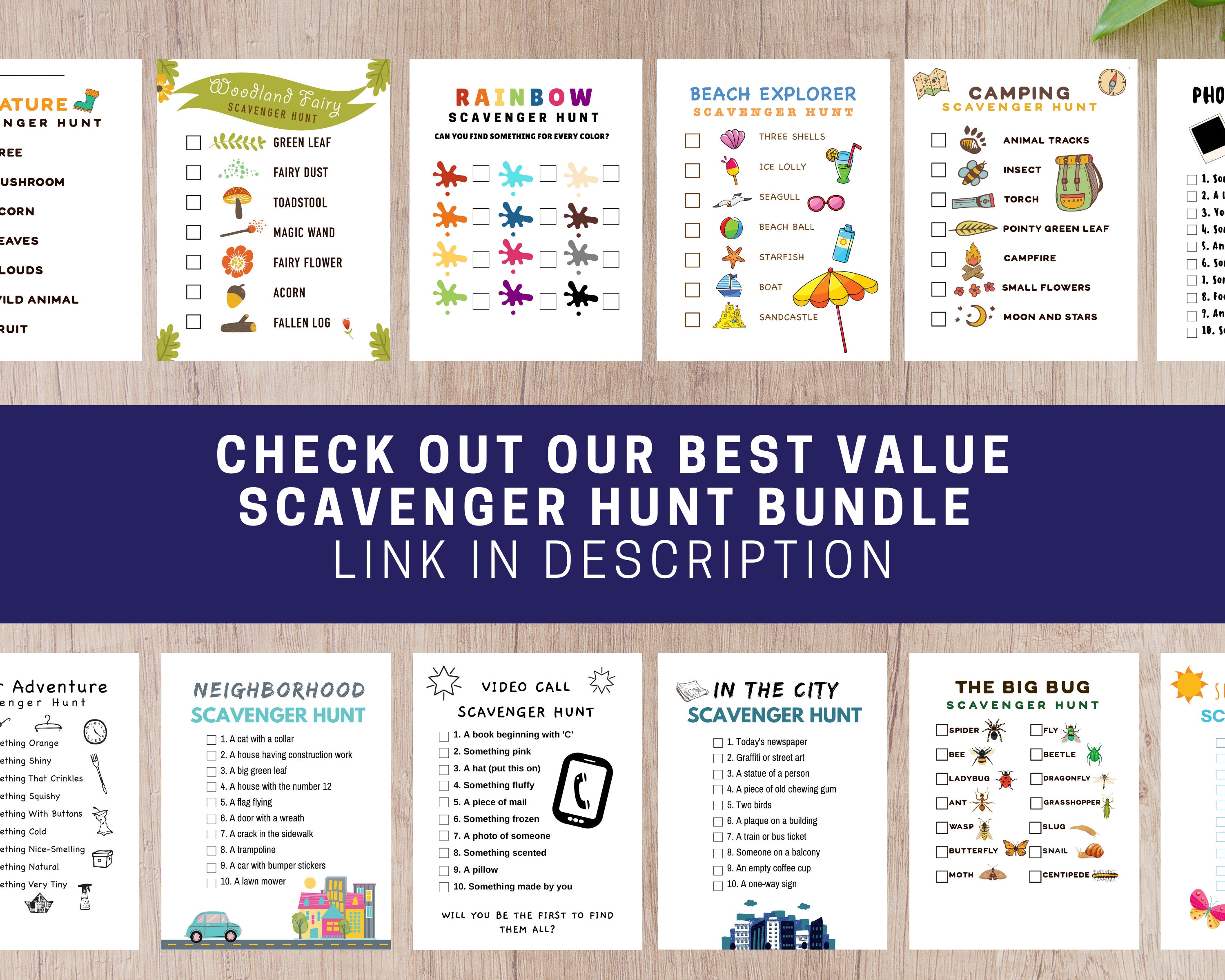 Photo Scavenger Hunt for Kids Printable Indoor Scavenger - Etsy