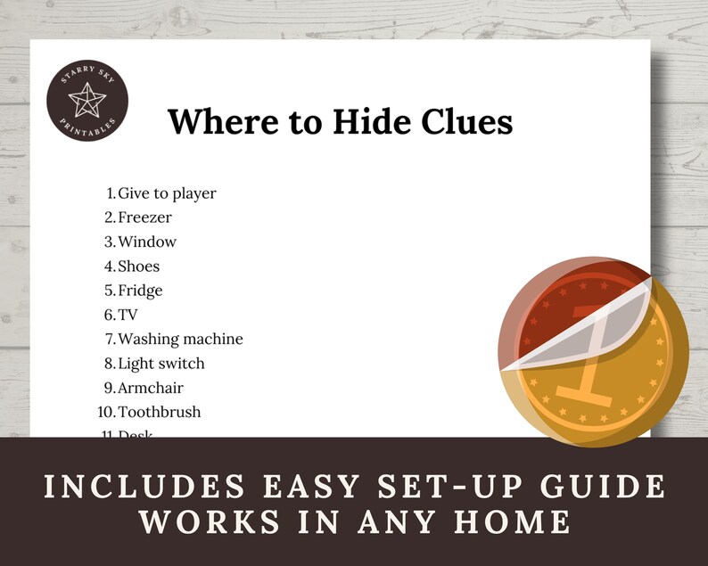 Chocolate Coin Scavenger Hunt, Printable Christmas Treasure Hunt for