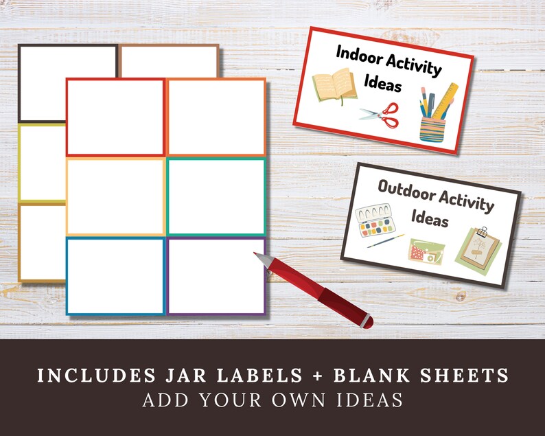 Kids Activity Card Bundle: 84 Indoor and Outdoor Boredom Busters (PDF ...