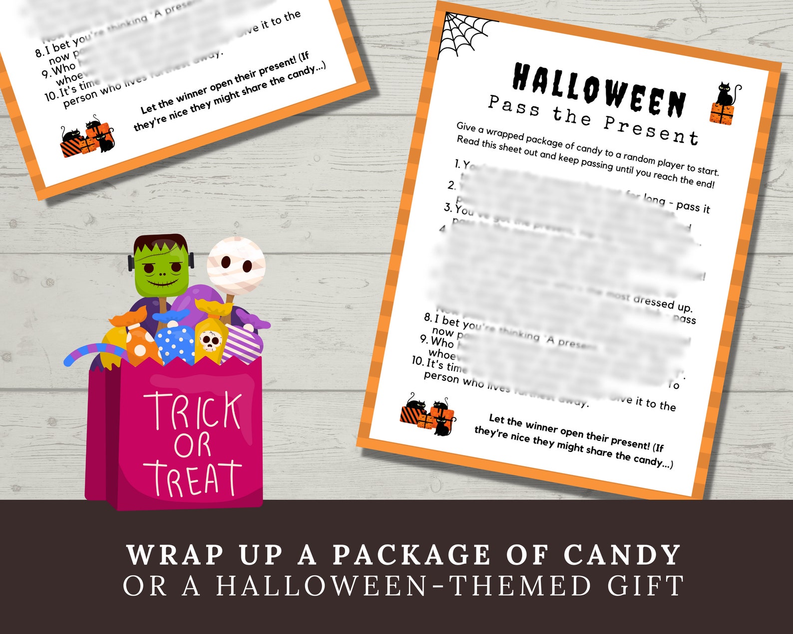Printable Halloween Pass the Present Game: Party Activity (PDF) - Etsy