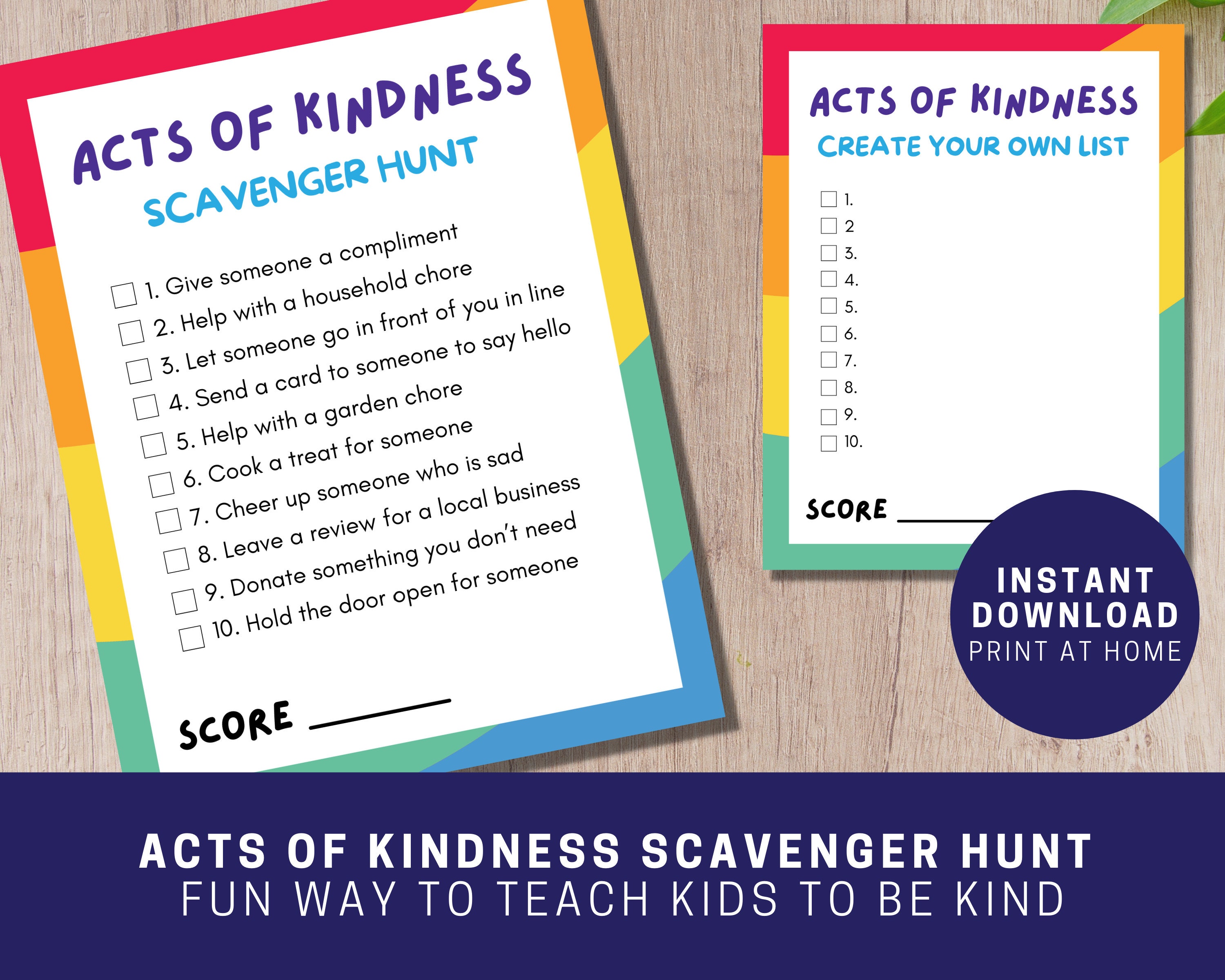 Mindfulness Scavenger Hunt for Kids-Outdoor jeu pour aider les enfants heureux et 