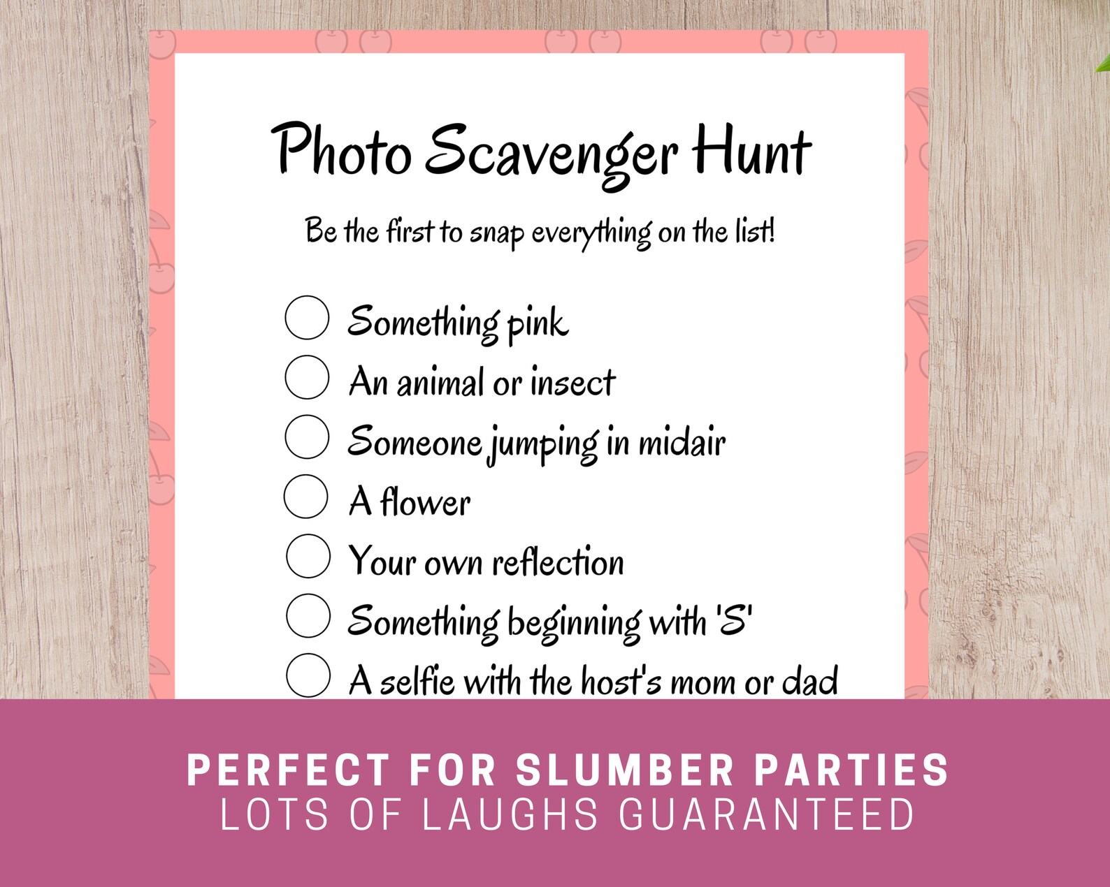 Printable Photo Scavenger Hunt for Teens and Tweens Girls | Etsy