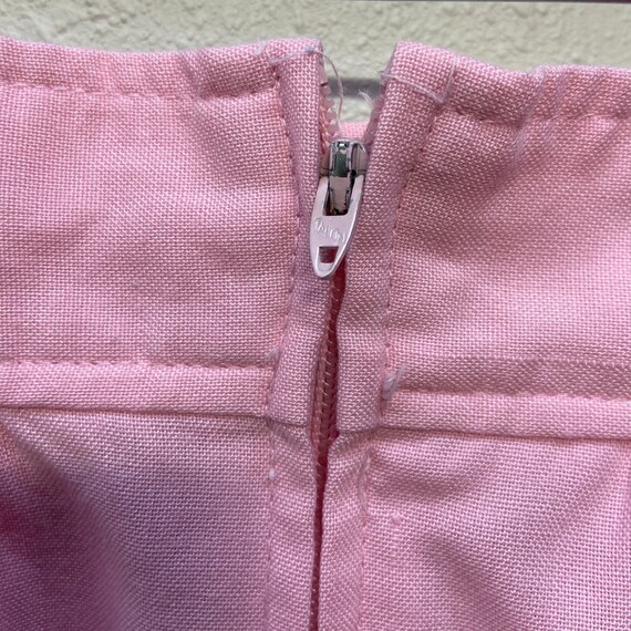 VTG David Benjamin Long Pink Pleated Skirt w/ Poc… - image 5