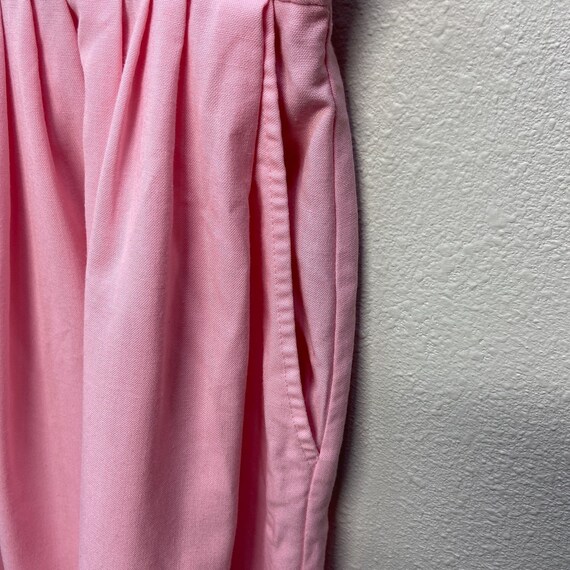 VTG David Benjamin Long Pink Pleated Skirt w/ Poc… - image 4