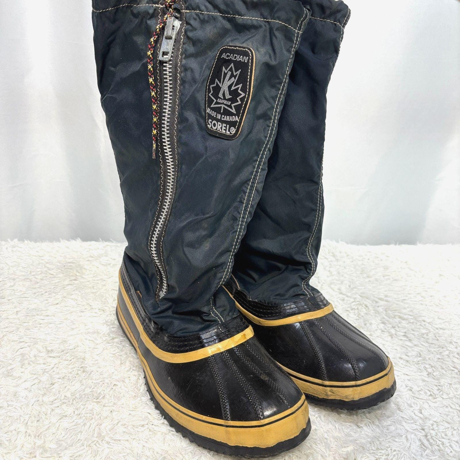 カナダ製 SOREL スノーブーツ RAIDER kaufman 26.5 SOREL Kaufman Canada Men 7 STEEL SHANK Boots Suede Tall Mid