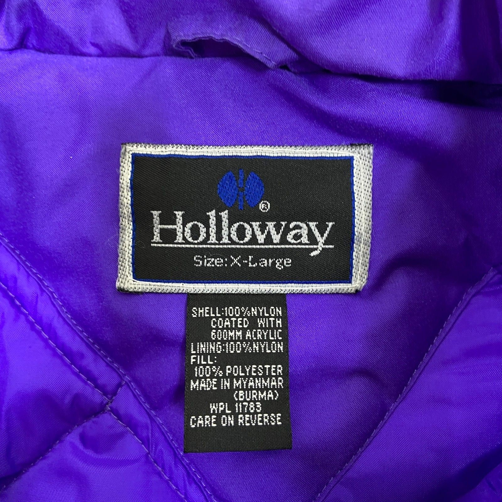 VTG Wynn's Racing Men's XL Purple & Black Zip Nylon Jacket