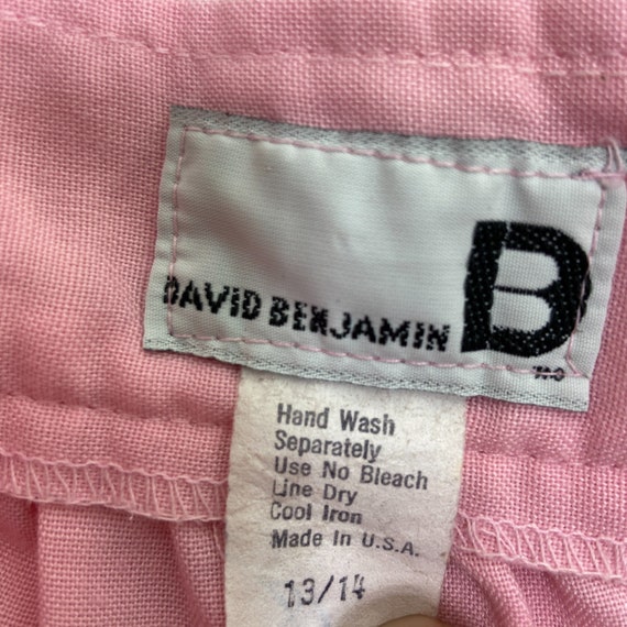 VTG David Benjamin Long Pink Pleated Skirt w/ Poc… - image 3